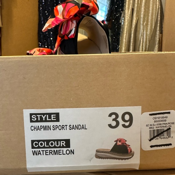 #145/33❤️ BRAND NEW IN BOX FREE PEOPLE CHAPMIN SPORTS SANDALS IN WATERMELON - Picture 5 of 11